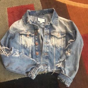 Forever 21 Distressed Denim Jacket